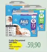 Atacadão Mili - fralda descartável baby oferta