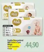 Atacadão Mili - fralda descartável love e care mega oferta