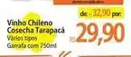 Atacadão Tarapacá cosecha - vinho chileno oferta
