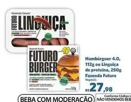 Sam's Club Fazenda da esperança - hamburguer 4.0, 112g ou linguica de proteina oferta