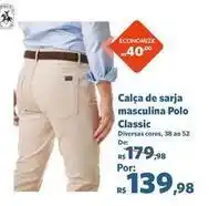Sam's Club De - calça de sarja masculina polo classic oferta