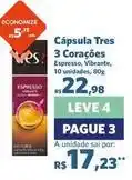 Sam's Club 3 corações - cápsula tres oferta