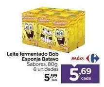 Carrefour Batavo - leite fermentado bob esponja oferta