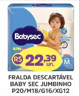 Supermercados Correia Fralda descartável baby sec jumbinho oferta