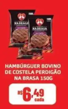 Bahamas Mix Hambúrguer bovino de costela perdigão na brasa oferta