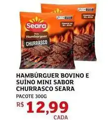 Assaí Atacadista Seara - hambúrguer bovino e suíno mini sabor churrasco oferta