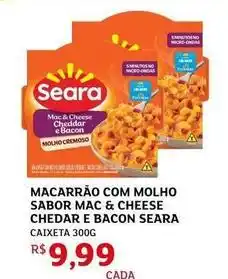 Assaí Atacadista Seara - macarrão com molho sabor mac & cheese chedar e bacon oferta