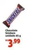 Mini Extra Snickers - chocolate unidade oferta