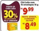 Mini Extra De - chá leão com 15 envelopes 15 g oferta