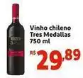 Mini Extra Tres medallas - vinho chileno oferta