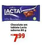 Mini Extra Lacta - chocolate em tablete sabores oferta
