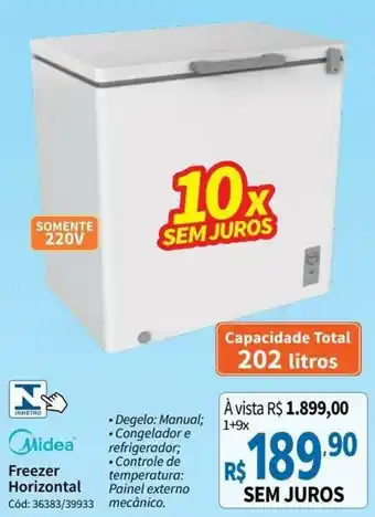 Deltasul Midea Freezer Horizontal 202L oferta