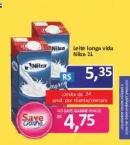Supermercados Savegnago Leite longa vida Nilza 1L oferta