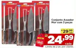 Rede Vivo Conjunto assador mor com 3 peças oferta