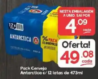 Pack Cerveja Antarctica c/ 12 latas de 473ml