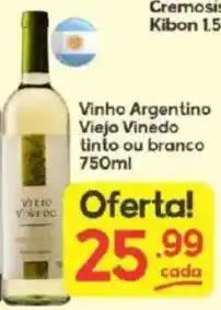 Supermercados Princesa Vinho Argentino Viejo Vinedo oferta