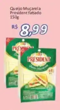 Supermercados Savegnago Queijo Muçarela President fatiado oferta