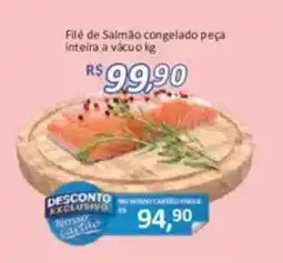 Supermercados Savegnago Filé de Salmão congelado peça inteira a vácuo oferta