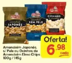 Supermercados Princesa Amendoim japonês s/ pele ou ovinhos de amendoim elma chips oferta