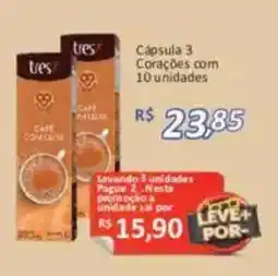 Supermercados Savegnago Cápsula 3 Corações oferta