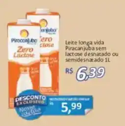Supermercados Savegnago Leite longa vida Piracanjuba sem lactose desnatado ou semidesnatado oferta