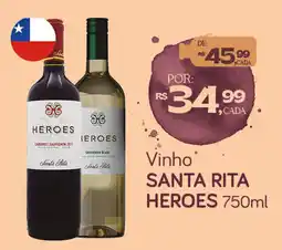 Cometa Supermercados Vinho santa rita heroes oferta