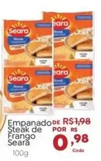 Novo Atacarejo Empanado Steak de Frango Seara oferta