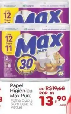 Novo Atacarejo Papel Higiênico Max Pure oferta