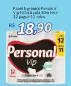 Supermercados Savegnago Papel higiênico personal vip folha dupla oferta