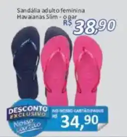 Supermercados Savegnago Sandália adulto feminina Havaianas Slim oferta