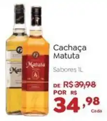 Novo Atacarejo Cachaça Matuta Sabores 1L oferta
