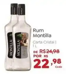 Novo Atacarejo Rum Montilla Carta Cristal oferta