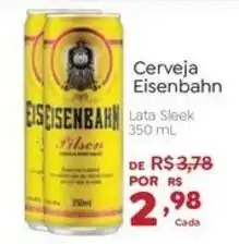 Novo Atacarejo Cerveja Eisenbahn Lata Sleek oferta