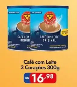 Supermercados Rondon Café com Leite 3 Corações oferta
