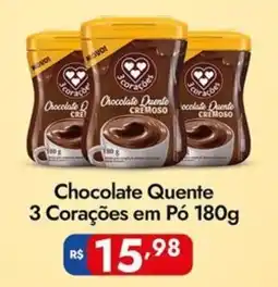 Supermercados Rondon Chocolate quente 3 corações em pó oferta
