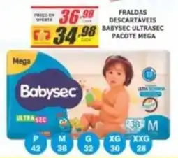 Super Varejista Fraldas descartáveis babysec ultrasec pacote mega oferta