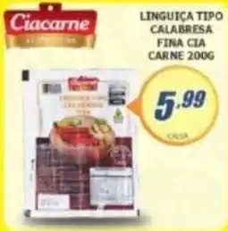 Super Varejista Linguica tipo calabresa fina cia carne oferta