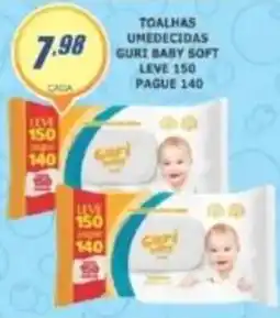 Super Varejista toalhas umedecidas guri baby soft oferta