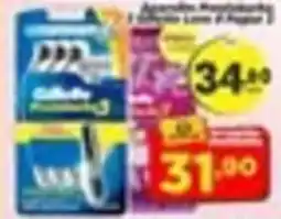 Amarelinha supermercados Acessórios para barbear 1 Gillette Lâmina de Papel 3 oferta