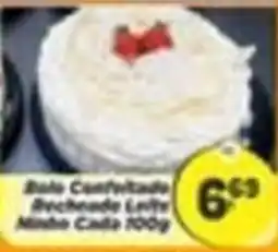 Amarelinha supermercados Bolo Confeiteado Recheado Leite Minho oferta