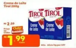 Econômico Atacadão Creme de Leite Tirol oferta