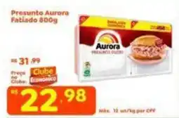 Econômico Atacadão Presunto aurora fatiado oferta