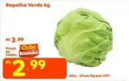 Econômico Atacadão Repolho Verde kg oferta