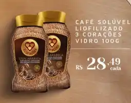 Empório Bahamas Café solúvel liofilizado 3 corações oferta