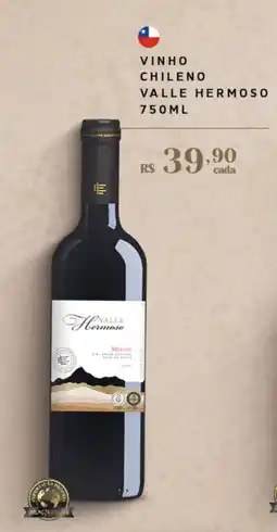Empório Bahamas Vinho chileno valle hermoso oferta