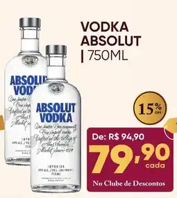 Pais e Filhos Supermercados Vodka absolut oferta