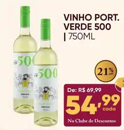 Pais e Filhos Supermercados vinho port. verde 500 oferta