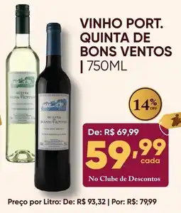 Pais e Filhos Supermercados vinho port. quinta de bons ventos oferta