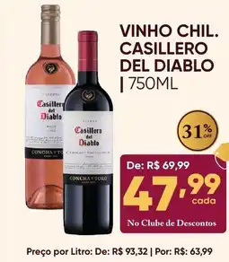 Pais e Filhos Supermercados vinho chil. casillero del diablo oferta