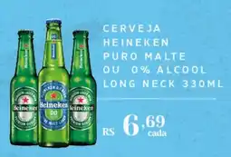 Empório Bahamas Cerveja heineken puro malte ou 0% álcool long neck oferta